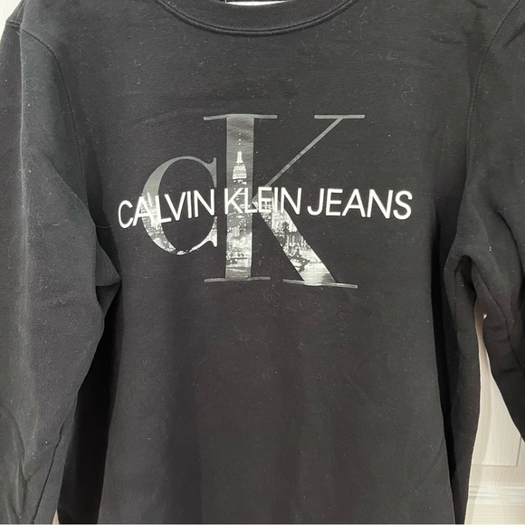 Calvin klein black long sleeve crew neck sweatshirt size XL - Picture 4 of 9